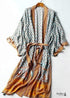 Kimono bohemio con cinturón Brodie para mujer - Vestido verde